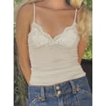 thumbnail image 5 of Tops for Women Sexy- Tank Tops - Y2K Bralette Spaghetti Strap Undershirts Slim Going Out Top White M, 5 of 6