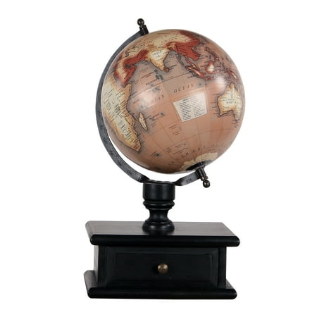Vintage MDF Wood Storage Decorative Globe