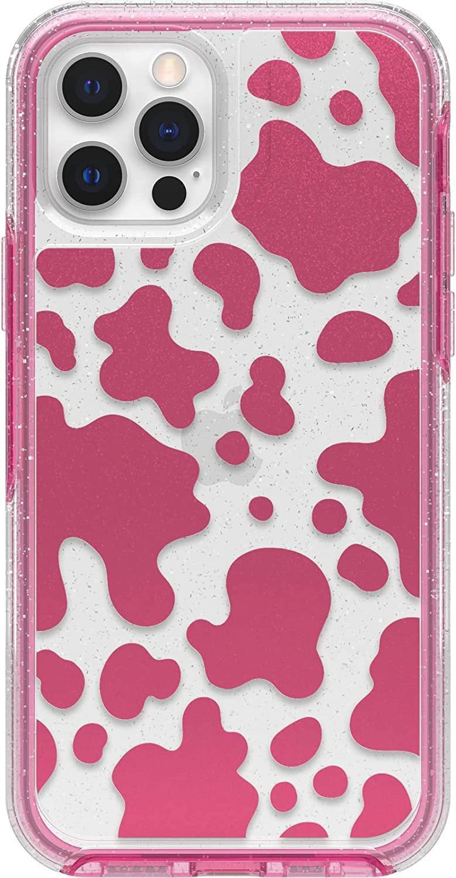 OtterBox Symmetry Clear Series Case for iPhone 12 & iPhone 12 Pro Only - Non-Retail Packaging - Disco Cowgirl Pink