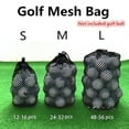 thumbnail image 2 of Sports Mesh Net Bag Black Nylon Golf Bags Golf Tennis 16/32/56 Ball Carrying Drawstring Pouch Storage Bag Medium, 2 of 5