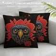 thumbnail image 3 of Orinice Flower Graphic Decorative Cushion Throw Pillow Cover for Home Couch Living Room Bed Sofa Pillowcase All Year Round Use Pillow Covers 1PC 18x18in, 3 of 5
