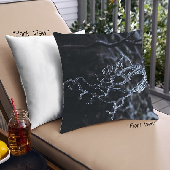 Ahgly Company Earth Ice Outdoor Throw Pillow, 18 inch by 18 inch