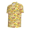 thumbnail image 2 of Rocae Funny Construction Vehicles for Men's Short Sleeve Polo Shirt, Quick Drying Performance Moisture Wicking Sports Men's Golf Shirt X-Large, 2 of 9