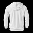thumbnail image 4 of YueHuiYing Men's Fall/Winter Solid Color Long Sleeved Textured Hooded With Large Pockets Casual Hooded Sweatshirt, 4 of 7