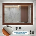 thumbnail image 5 of STAMINATE Dark Gray Wood Grain 3D 10M Wallpaper Border Removable PVC Waterproof Peel and Stick Wallpaper,Bathroom Mirror Frame Border Sticker Wall Decor 3.94 Inch by 32.8 Feet, 5 of 6