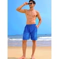 thumbnail image 6 of APTRO Mens Swim Trunks 9 inch Bathing Suit With Zipper Pockets Quick Dry Mesh Liner Swim Shorts Board Shorts Swimsuit Beach Shorts Blue Shell 4XL, 6 of 7