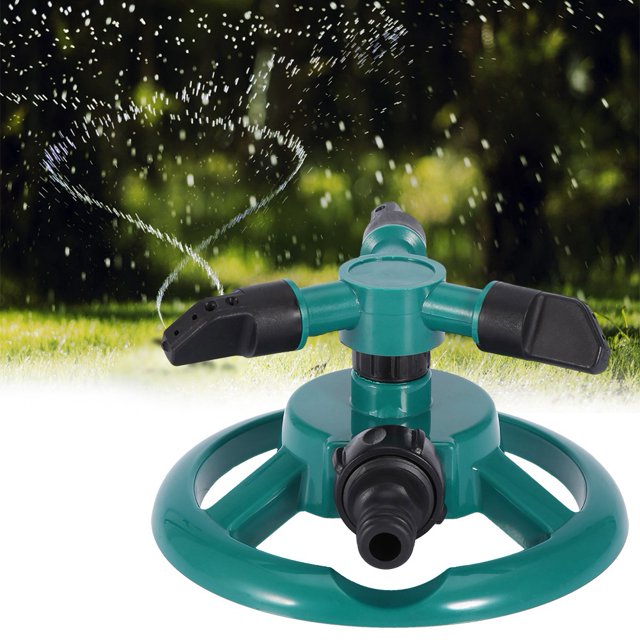 Aspersor De Agua De 3 Boquillas, Seguro Y Duradero Riego De Agua De 3 Boquillas, Aspersor De Riego Giratorio Circular Para Proyectos Ecológicos Jardinería En El Hogar Balcón Anggrek Otros
