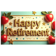 thumbnail image 1 of Happy Retirement Banner with Apple Decor Background Party Decors Retirement Celebration Photography Props Backdrop Decorations, 1 of 4