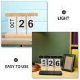 thumbnail image 3 of RENACLIPY 2Pcs Desktop Wooden Perpetual Calendar with Elegant Rustic Finish for Office Use, 3 of 8