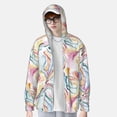 thumbnail image 2 of Fotbe Abstract Marble Texture Chaqueta con Protección Solar UPF 50+ para Hombre y Mujer, Camisa con Capucha y Bolsillos-Medium, 2 of 7
