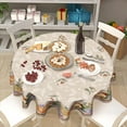 thumbnail image 4 of Nappe d'Automne de l'Action de Grâce Ronde 60 Pouces Nappe Citrouille d'Automne Lavable Résistante aux Plis Récolte Style Ferme Housse de Table Décorative pour Maison Cuisine Salle à Manger Intérieur Extérieur Fête Pique-Nique, 4 of 6