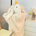 thumbnail image 5 of Goose Blanket Hoodie Onesie, Fleece Oversized Wearable Blanket Hoodie with Sleeves and Goose Feet Slippers, 5 of 7