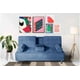 thumbnail image 1 of Matilda Sofá Cama Azul Velvet Sofantastico Con Portavasos, 1 of 8