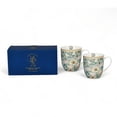 thumbnail image 3 of STP GOODS Morris Garden Large Porcelain Mug Set of 2 pcs 13.5 fl oz (400 ml) Floral Mugs Coffee and Tea Mugs for Latte Cocoa Chocolate, Turquoise, 3 of 7