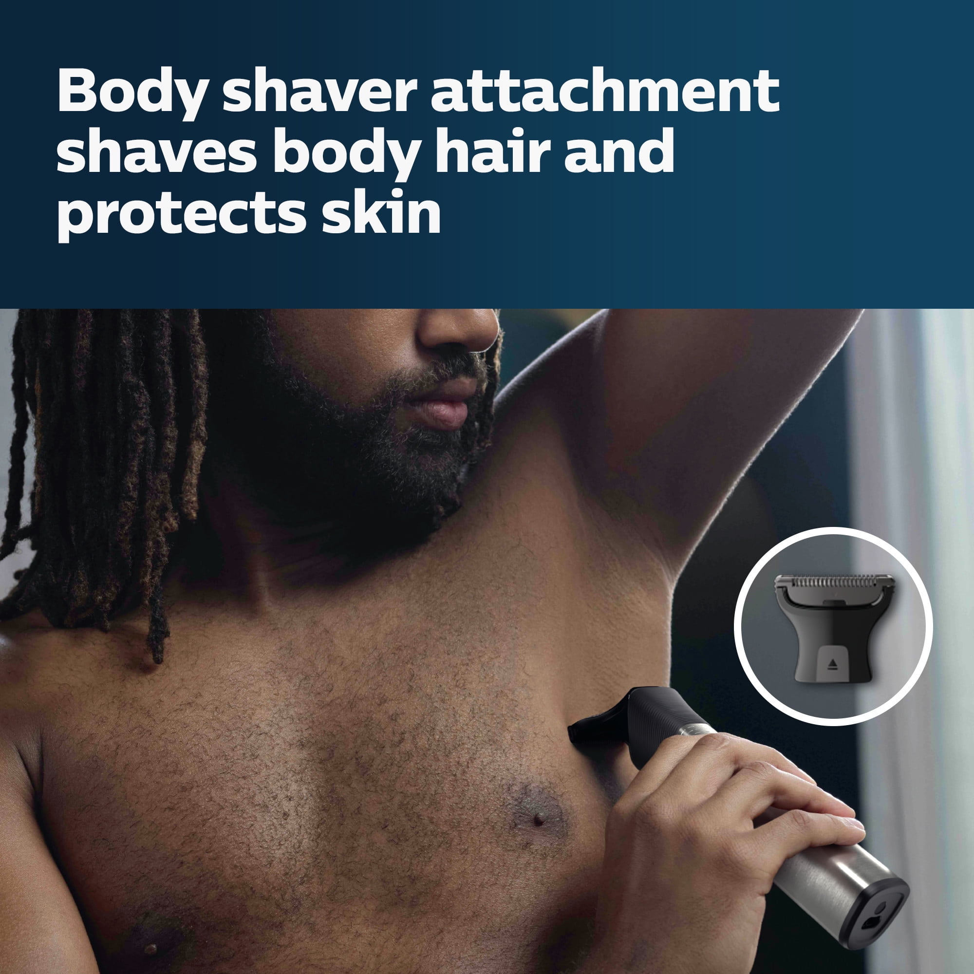 New Philips Norelco 9000, Men'S All In One Trimmer For Beard, Head, Hair, Face, Body, and Groin - No Blade Oil Needed, MG9500/50