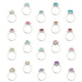 thumbnail image 4 of 20Pcs Simulation Diamond Ring Girls Finger Rings Playthings (Random Color), 4 of 9