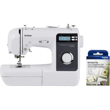 Brother ST150HDH Strong & Tough Sewing Machine, 50 Built-in Stitches, LCD Display, 9 Feet and SA5FTPKG 5 Foot Embellishment Pack Included