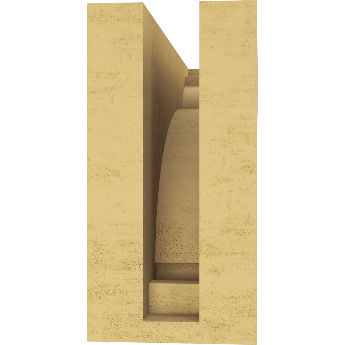 3"W x 9"D x 6"H Classic Hughes Rough Cedar Woodgrain TimberThane Corbel, Primed Tan