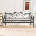 thumbnail image 4 of VECELO Twin Size Metal Daybed with Headboard, Metal Slats Support/Easy Assembly, No Box Spring Needed, Black, 4 of 8