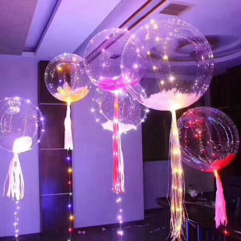 Final clear out！ LED Transparent Balloon String Lights Round Bubble Helium  Balloons Kids Wedding Decoration birthday party