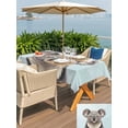 thumbnail image 5 of Outdoor Tablecloth with Umbrella Hole for Patio/Picnic/Party/Camping, Blue Cola Waterproof Table Cloth Rectangle Table Cover Washable, Funny Animals Modern Art (60"x 120"), 5 of 8