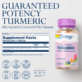thumbnail image 3 of Solaray Turmeric 300 mg - Joint Support Supplement - Turmeric Root Extract with 95% Curcumin - Joint Health and Heart Health Support - Vegan, Lab Verified, 60-Day Guarantee (120 CT), 3 of 7