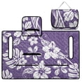 thumbnail image 5 of Xixirimido Golf Cart Seat Covers, Foldable Golf Cart Seat Towel Blanket with 4 Pockets Fits for EZGO Yamaha Club Car & More 2 Person Seats Golf Carts, Hibiscus Flower Purple, 5 of 8