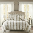 thumbnail image 2 of Madison Park Zuri 4PC Faux Fur Comforter Set, Full/Queen - Sand, Adult, All-Season, 2 of 3