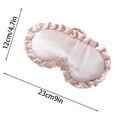 thumbnail image 3 of Krdevn Ruffled Satin Sleep Eye Mask Soft Lightweight Full Light Blocking Comfortable Eye Cover Travel Home Nap Night Sleeping Relax Sleep Aid Accessory, 3 of 5