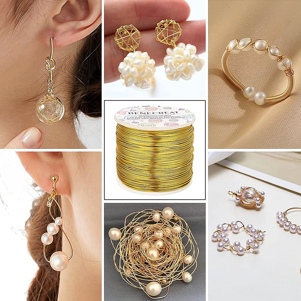 9 10 12 15 17 18 20 Gauge Gold Aluminum Wire (18 Gauge,492 FT) Anodized Jewelry Craft Making Beading Floral Colored Aluminum Model Making