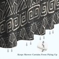 thumbnail image 6 of Black Geometric Triangle Wave Pattern Shower Curtain 84"x72" ,Bathroom Decorative Shower Curtains Set with 12 Hooks,Modern Waterproof Washable Shower Curtain, 6 of 6