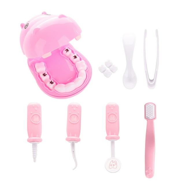 Ensemble de 9 Pcs de Jouets de Dentiste pour Enfants, Jeu de Rôle Éducatif
