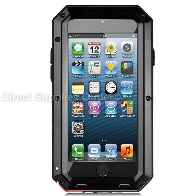 Heavy Duty Gorilla Metal Case Shockproof For Iphone 14 13 12 Xr X 8 Pro Max Se zhangyuxiang LED