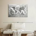 thumbnail image 2 of Elephant Stock Discover The World Bw Map Wall Art - Horizontal Canvas Wall Art - Living Room Wall Decor - Map Canvas - White And Gray Decor - 39" x 26", 2 of 4