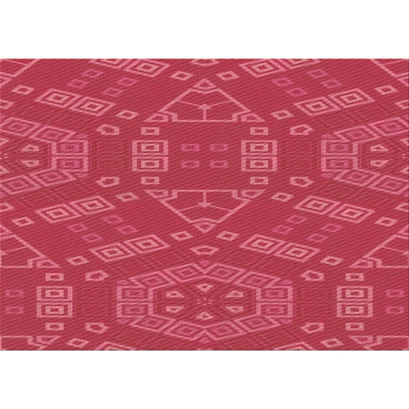Ahgly Company Indoor Rectangle Patterned Pink Lemonade Pink Area Rugs, 8' x 12'