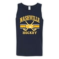 thumbnail image 2 of Wild Bobby City of Nashville Hockey Fantasy Fan Sports Men's Tank Top, Navy, Medium, 2 of 5