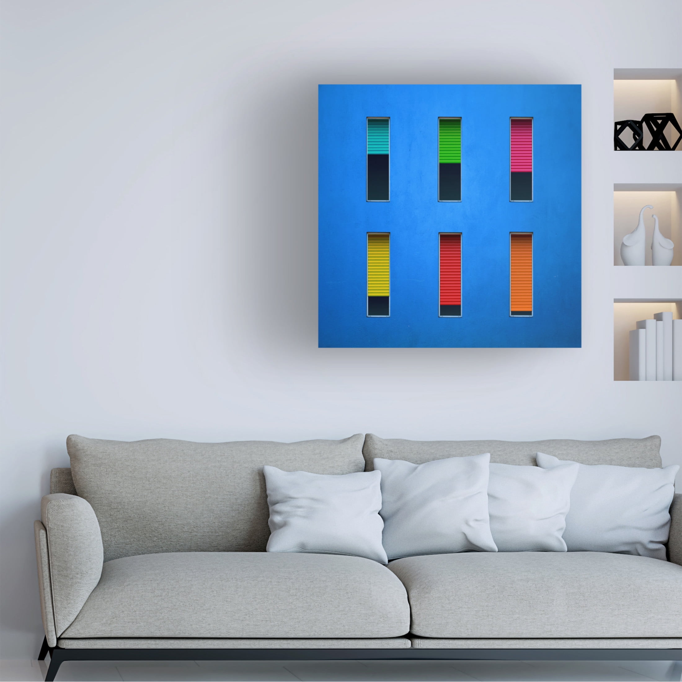 Trademark Fine Art Alfonso Novillo Colorful Windows Canvas Wall Art