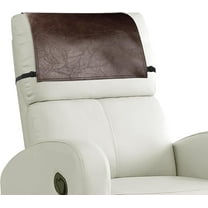 17 x 27 In Headrest Cover for Recliner Chair, Recliner Headrest Protector, Faux Leather Headrest Cover with Elastic Straps, Couch Headrest Cover for Furniture, Sofa Protector(Chocolate Brown)