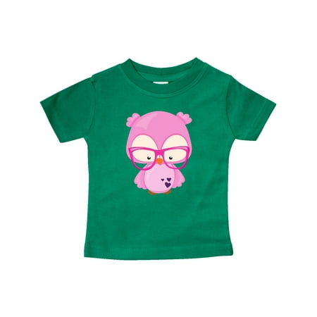 

Inktastic Valentine s Day Owl Pink Owl Glasses Hearts Gift Baby Boy or Baby Girl T-Shirt