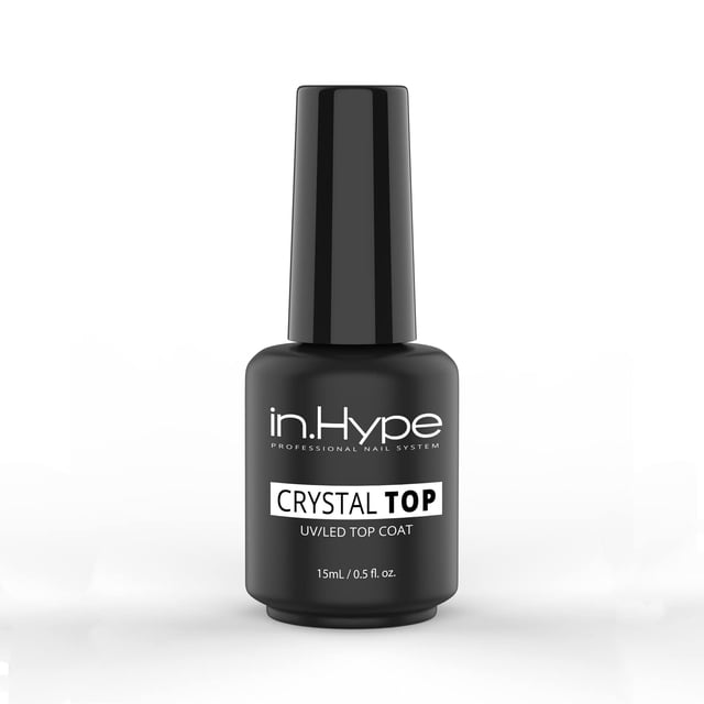Capa superior de gel IN.HYPE curada con UV/LED (superficie de cristal) con filtro UV