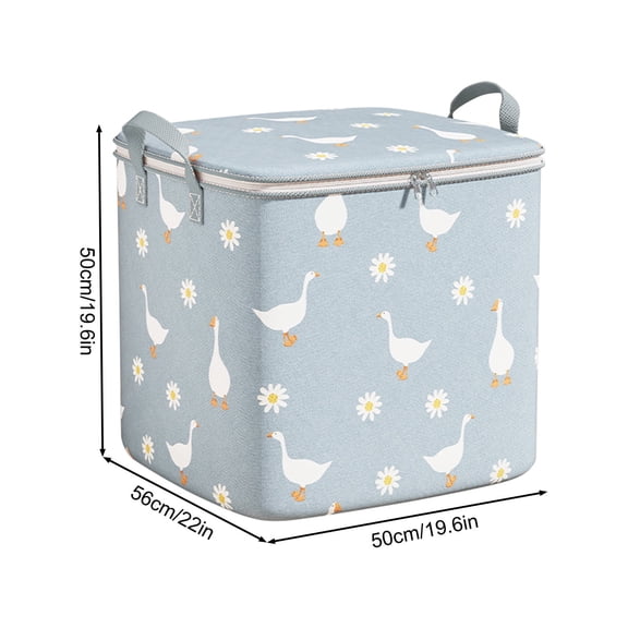 RBCKVXZ Large Clothes Storage, 140L Foldable Storage Bins Closet Organizer, Comforter Storage Bag Under Bed with Zipper & Handle for Quilt, Clothes, Blanket, Pillows, Christmas Ornament