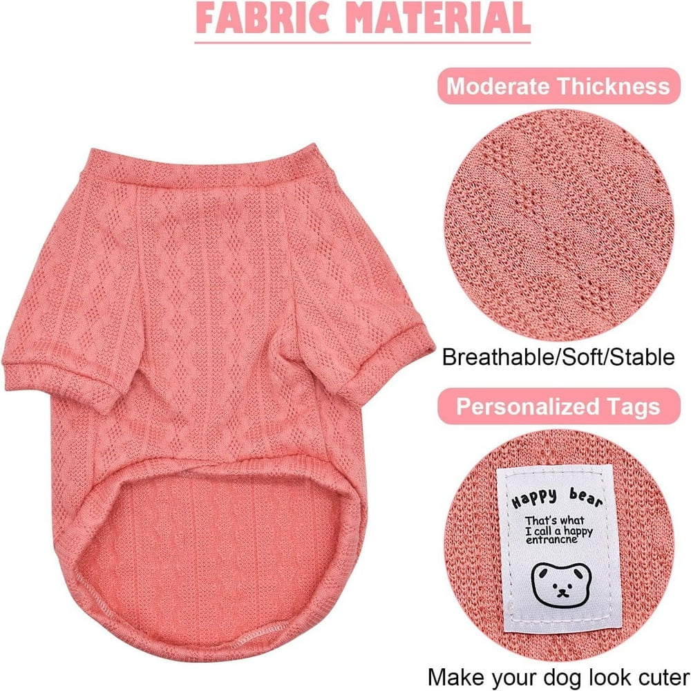 EIMELI 4 Pack Dog Knitted Sweater Dog Clothes for Small Medium Dogs  Warm Soft Puppy Kitten Dog Sweaters for Boy Girl Pet in Winter  Pet Cat Clothes Outfits Cold Weather Pullover for Chih