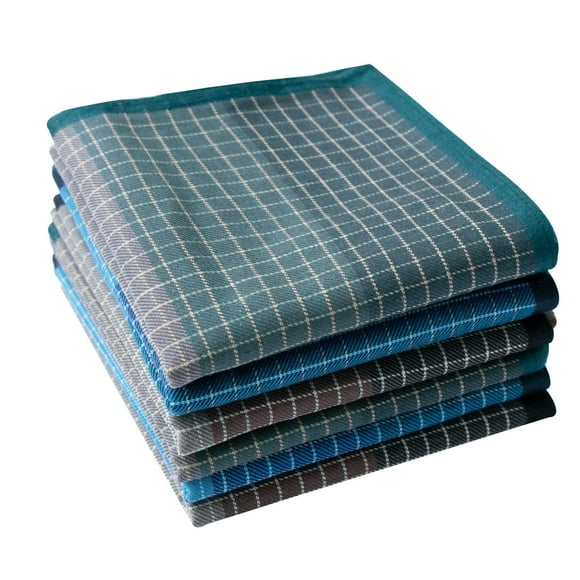 LACS Men's Solid White Cotton Handkerchiefs Pack