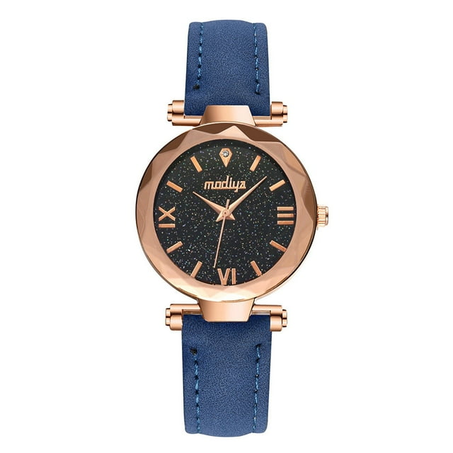 HBFAGFB Ladies Watch Womens Fashion Color Block Wrist Watch Comfortable Street Going Out Blue