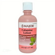 Major Calamine Lotion Skin Protectant, Poison Ivy, Oak, Sumac Drying Lotion, 6 FL OZ - 2 Pack