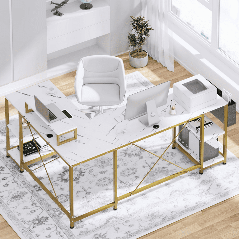 Tiikiy L Shaped Computer Desk 95