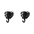 thumbnail image 2 of Guardoinrt Animal Head Coat Hook Resin Elephant Head For Unique Decorative Touch Good black(elephant) 2Set, 2 of 6
