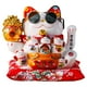 thumbnail image 2 of Maneki Neko de cerámica, decoración creativa para el hogar, adornos de porcelana, regalos de empresa. Gafas de sol Cornucopia, 2 of 9