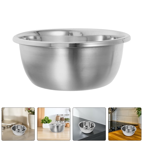 GARVALON Mixing Bowls for Kitchen Use Round Stainless Steel Large 1Pack