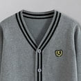 thumbnail image 5 of HCNTES Girls Long Sleeve Cardigan Sweater Girls Button Closure Knitted Cable Cardigan(7-9 Years,Grey#3), 5 of 5